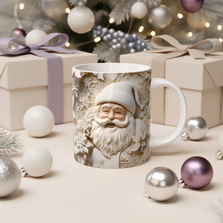 Vánoční hrnek „Bílý Santa“ – 330 ml